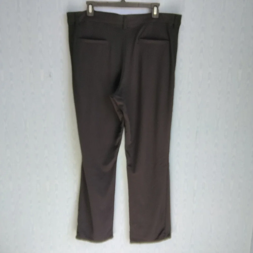 Vtg Y2K Lee Womens 18 Comfort Knit‎ Straight Leg Dress Pants Black Capsule Basic